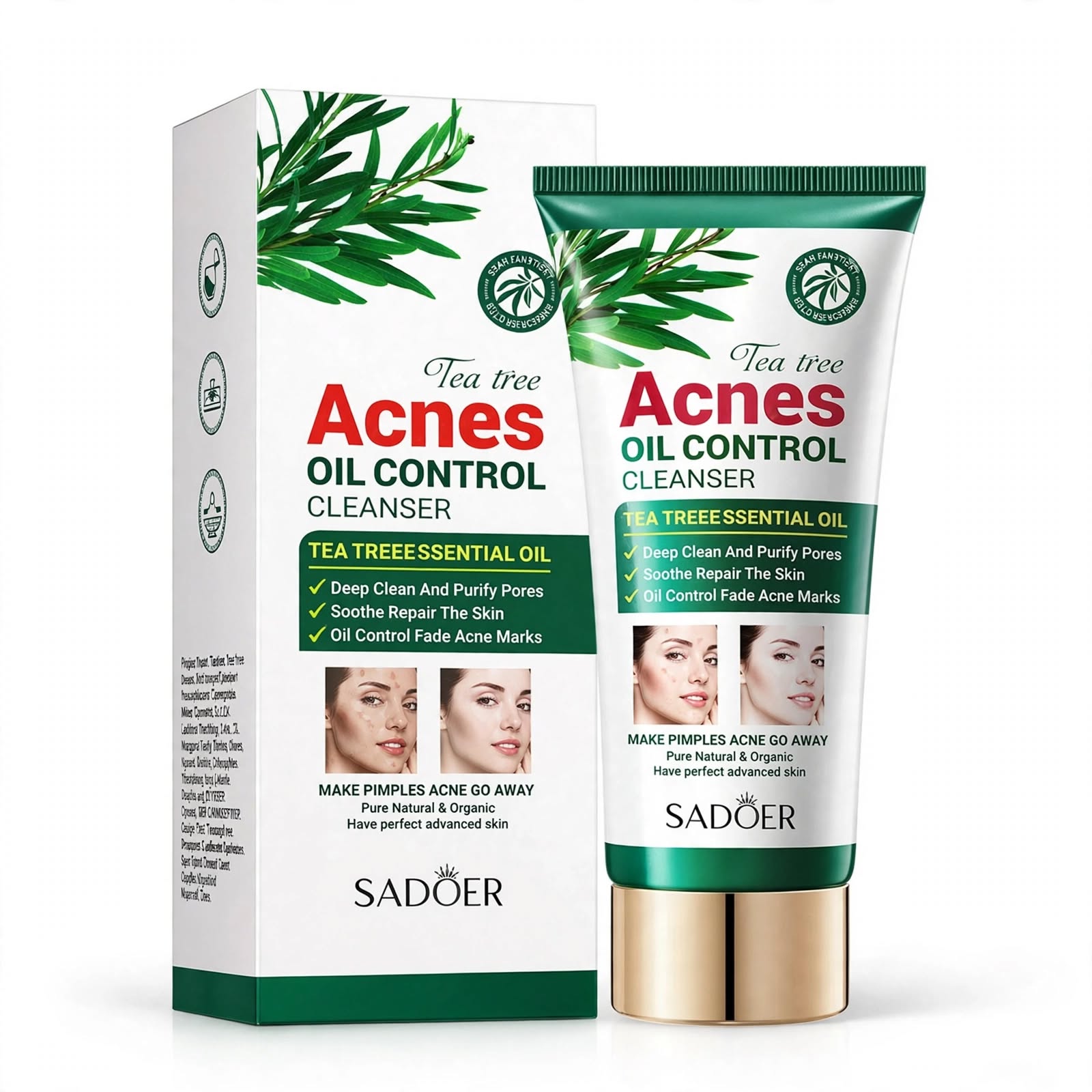 Sadoer Tea Tree Acne Oil Control Facial Cleanser thumbnail 1